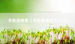 手机音质差（手机音质差怎么办）
