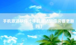 手机激活软件（手机激活软件需要更新吗）