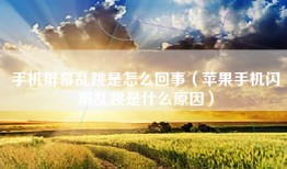 手机屏幕乱跳是怎么回事（苹果手机闪屏乱跳是什么原因）