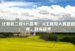 计算机二级WPS备考：AI工具导入真题题库，题海战术