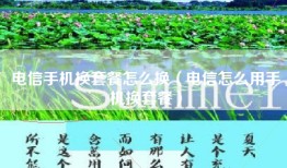 电信手机换套餐怎么换（电信怎么用手机换套餐）