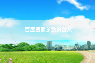 百度搜索参数的含义